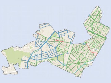Map plan parking zones in Molenbeek